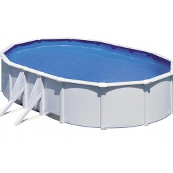 GRE Oval Pool White Fiji 610×375x120 with sand filter