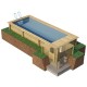 Urban pool Procopi wood 600 x 250 x H 133 automatic cover with trunk
