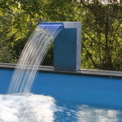 Gerader LED-Pool Wasserfall