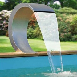 Piscina cascata Mamba in acciaio inox 316 L