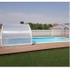Cerramiento de piscina Cintrè Refugio telescópico Malta listo para instalar para piscina 900 x 450