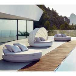 Vela Daybed Vondom Tilting Backrest Silvertex White