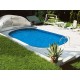 Piscine Ovale Ibiza Azuro 600x320 H120 avec Filtre à Sable