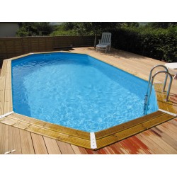 Pool Wood Ubbink Azura 610x400 H120cm Blue Liner