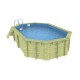 Pool Holz Ubbink Azura 610x400 H120cm Blau Liner