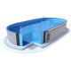 Ovaler Pool Ibiza Azuro 12mx6m H150cm mit Sandfilter vergraben