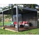 Pergola bioclimatique Habrita 21.52 m2 avec 2 rideaux coté 3.6