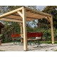 Habrita wooden pergola 341x313x217 with removable suction cups on Roof