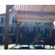 Pérgola de madera Habrita 341x313x217 con ventosas extraíbles en el techo