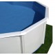 Above ground pool TOI Ibiza Oval 730x366x132 with complete white kit