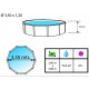 Above ground pool TOI Veta oval 550x366xH120 with complete kit