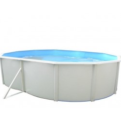 Above ground pool TOI Mallorca oval 550x366xH120 with complete summer kit White