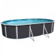 Oberirdischer Pool TOI Prestigio oval 550x366x120 Anthrazit