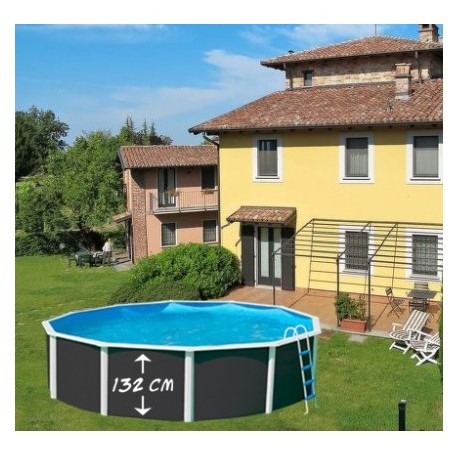 Piscina fuori terra TOI Magnum rotondo 350x132 Antracite