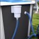 Oberirdischer Pool TOI Magnum rund 460x132 Anthrazit mit Sicherheitsleiter