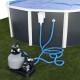 Above ground pool TOI Magnum oval 730x366x132 Anthracite with safety ladder
