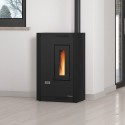 Narrow ventilated pellet stove La Nordica Extraflame Luisella 5kW Black