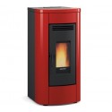 Stufa a pellet ventilata La Nordica Extraflame Klaudia 8kW Bordeaux