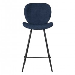 Set di 2 Sedie Piano di lavoro Ania Tessuto Blu Scuro Base Metallo VeryForma Set di 2 Sedie Piano di lavoro Ania Tessuto Blu Scuro Base Metallo VeryForma