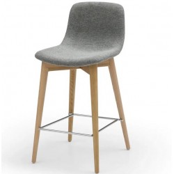 Set de 2 sillas encimera Aty Grey Fabric Base Ash VeryForma Set de 2 sillas encimera Aty Grey Fabric Base Ash VeryForma