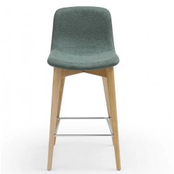 Set de 2 sillas encimera Aty Green Fabric Base Ash VeryForma Set de 2 sillas encimera Aty Green Fabric Base Ash VeryForma