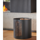 Estante de troncos Nubia Black Steel Frosted Nineteen Design