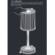 Gatsby Lámpara LED Vondom de cristal cilíndrico con batería