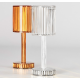 Gatsby Lámpara LED Vondom de cristal cilíndrico con batería