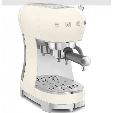 Smeg Espresso Coffee Machine 50's Cream Chrome