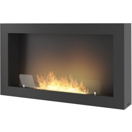 Infire Murall 1000 Bio-ethanol Haard met Glas 2 kW Zwart