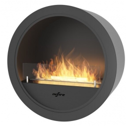 Infire Incyrcle camino a bioetanolo con vetro 2 kW Nero