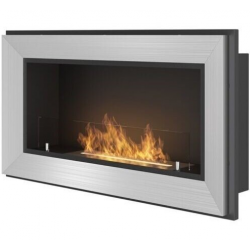 Cheminée au bioéthanol SIMPLEfire Frame 900 inox avec 1 vitre