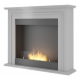 SIMPLEfire Portal 1 white bioethanol fireplace with 1 pane of glass