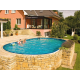 Azuro Ibiza Oval Pool 350x700 H135 with Sand Filter