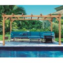 Freistehende Pergola aus Massivholz Valencia 500x400m 20m2