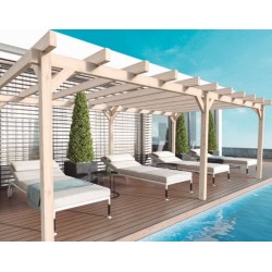 Pérgola exenta de madera Marsella 600x400cm 24m2