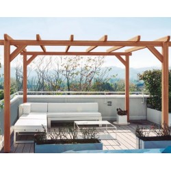 Pergola autoportée en bois Sitges 400x300cm 12m2