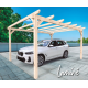 Carport en bois pour voitures 5x3m Badajoz 15m2 Maderland