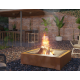 Square Corten 1000 Infire Steel Fire Bowl