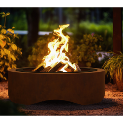 Runde Feuerschale aus 1000 Corten-Infire-Stahl