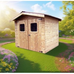 Cobertizo de jardín de madera Thermabri Habrita 4,87 m2 Cobertizo de jardín de madera Thermabri Habrita 4,87 m2