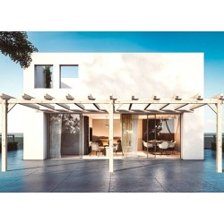 Sevilla 6x4m 24m2 Wandpergola aus Rohholz Sevilla 6x4m 24m2 Wandpergola aus Rohholz