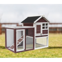 Poulailler de Jardin en bois 2-3 Poules Habrita 0.62m2 bi-corps Poulailler de Jardin en bois 2-3 Poules Habrita 0.62m2 bi-corps