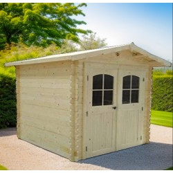 Cobertizo de Jardín Loira Madera Maciza 2.20x2.20m 4 m2 Habrita Log 28mm Cobertizo de Jardín Loira Madera Maciza 2.20x2.20m 4 m2 Habrita Log 28mm