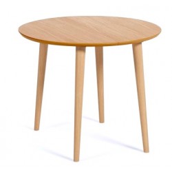 Table Ronde Extensible 90 à 170x90 bois chêne Quio VeryForma Table Ronde Extensible 90 à 170x90 bois chêne Quio VeryForma