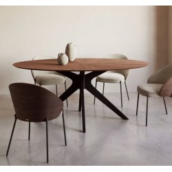 Table Ovale 180x110 bois noyer Naim VeryForma Table Ovale 180x110 bois noyer Naim VeryForma