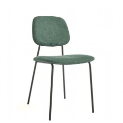 Lot de 4 Chaises en métal et coussin chenille vert Linda VeryForma Lot de 4 Chaises en métal et coussin chenille vert Linda VeryForma