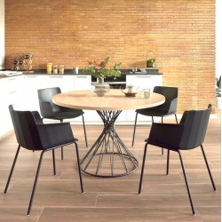 Table Ronde 120 bois naturel Inu VeryForma Table Ronde 120 bois naturel Inu VeryForma