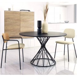 Mesa Redonda 120 MDF Preto Inu VeryForma Mesa Redonda 120 MDF Preto Inu VeryForma