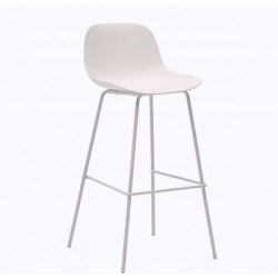Lot de 4 Tabourets Hauts beige et métal beige Tea VeryForma Lot de 4 Tabourets Hauts beige et métal beige Tea VeryForma